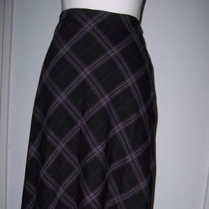 Croft & Barrow Maxi Skirt 14 Plaid Stretch